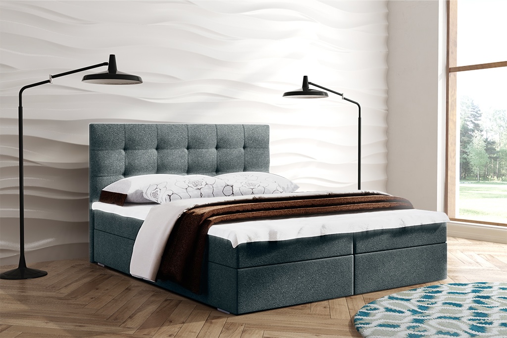 Eka Kontinentální čalouněná postel OSLO (160x200 cm) Barva látky Trinity: (2310) Růžová