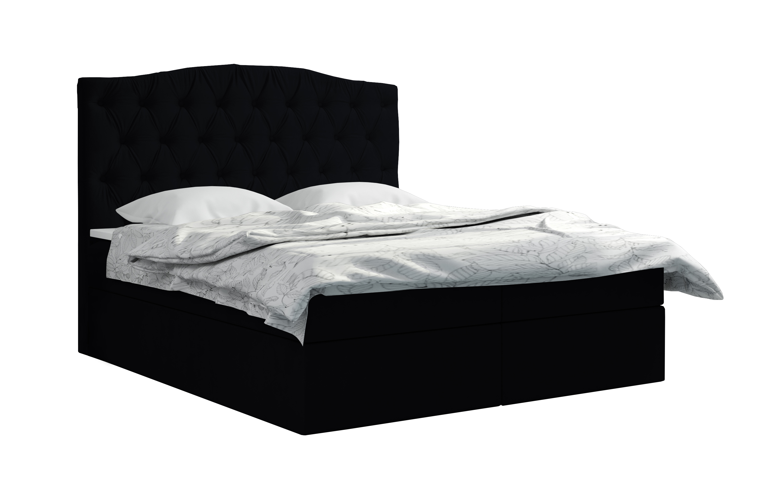 Eka Kontinentální čalouněná postel Exclusive - Fresh (200x200 cm) Barva látky - Fresh: Tmavě šedá (17)