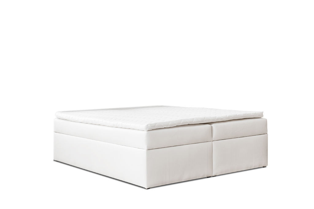 Eka Kontinentální čalouněná postel Classic - Cassablanca Bílá (120x200 cm)