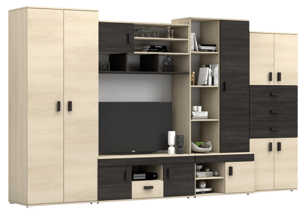 IDZ Obývací stěna NELLY, 350 cm Dub Cantenbury / Jasan