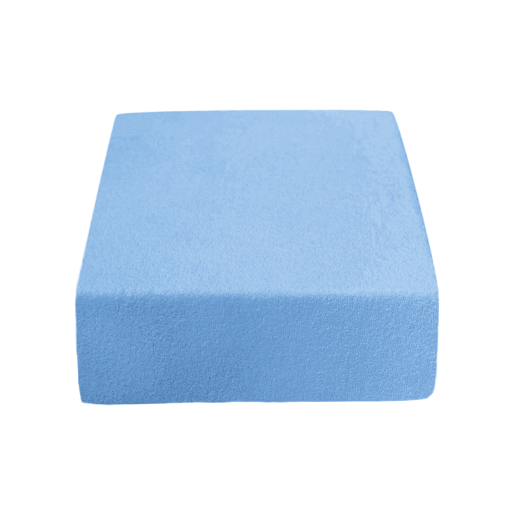 PupyHou Dětské prostěradlo do postele Froté - 120 x 60 cm, Modrá