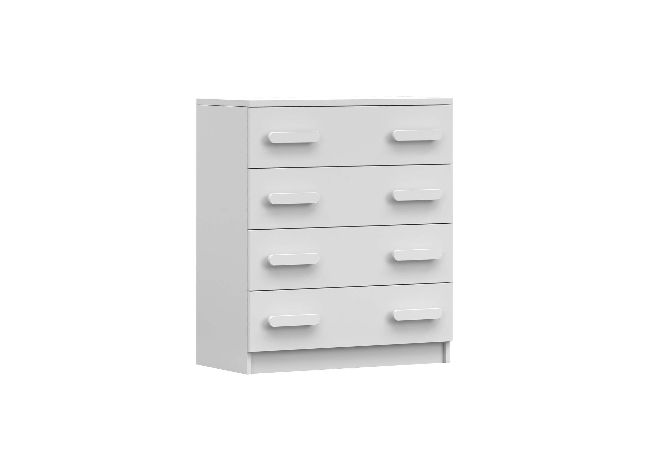 IDZ Komoda SMYK I 4S 02, 80 cm Bílá / Barevné úchytky Barva: Bílá