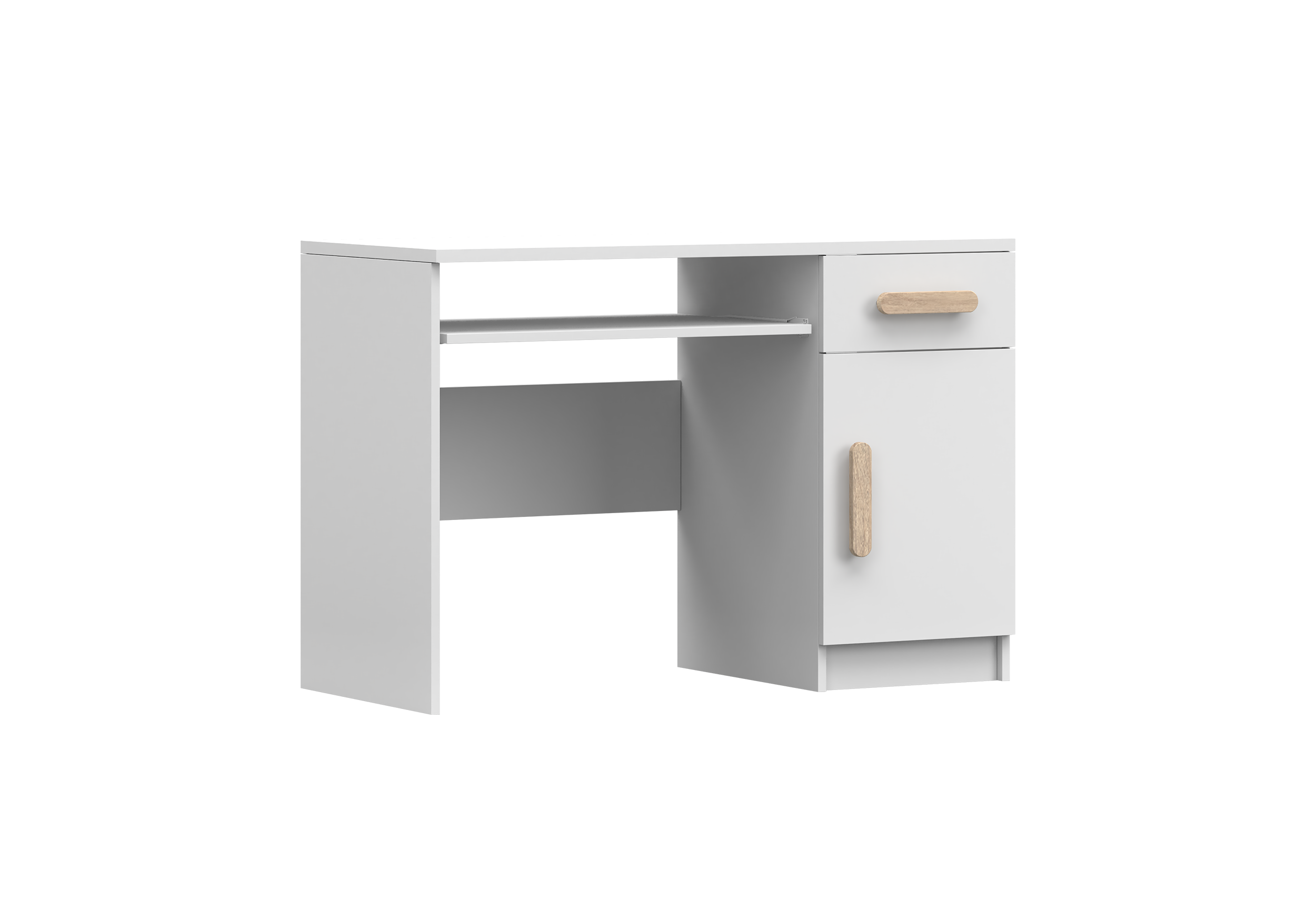 IDZ Psací stůl SMYK I 08, 110 cm Bílá / Barevné úchytky Barva: Dub