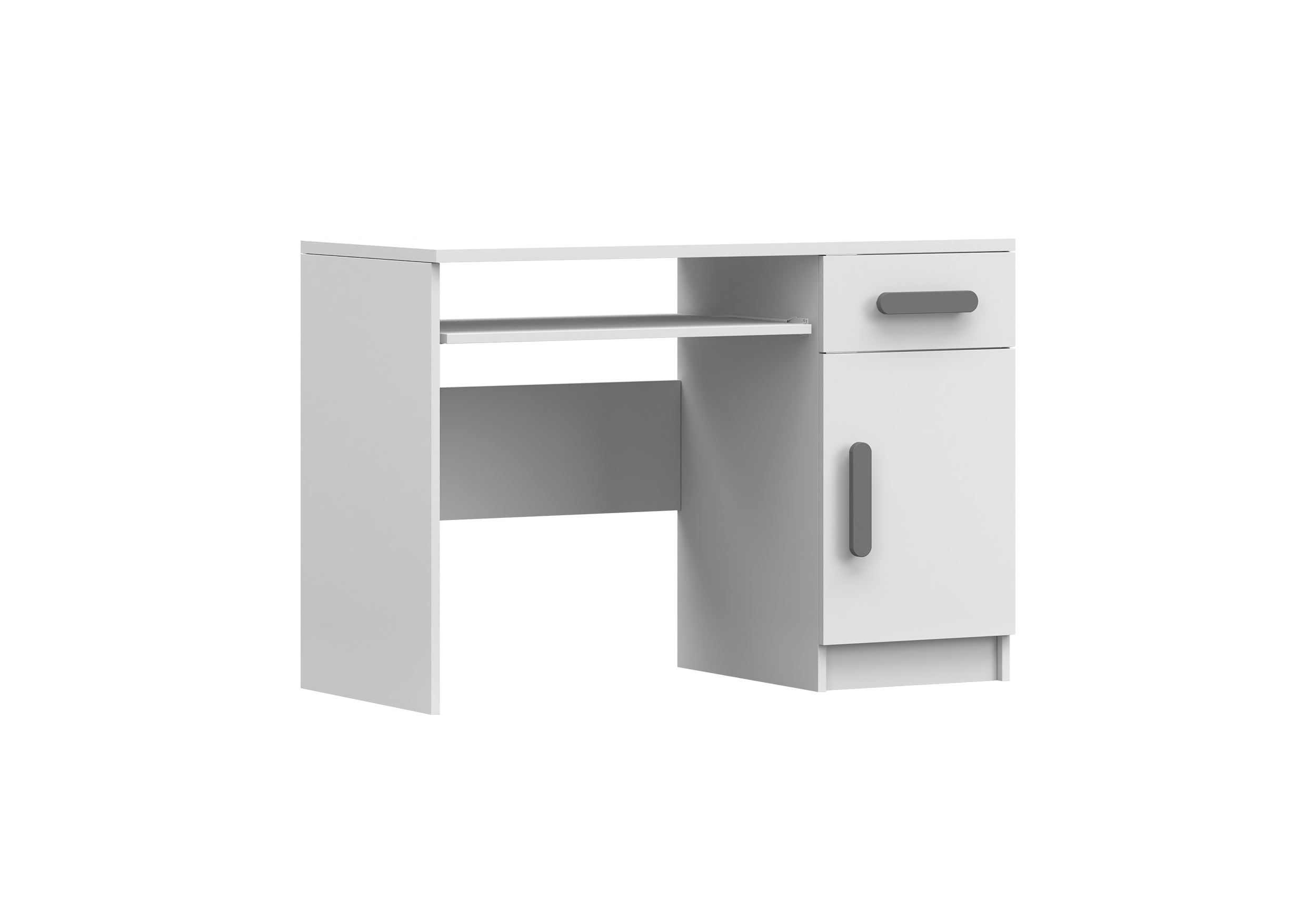 IDZ Psací stůl SMYK I 08, 110 cm Bílá / Barevné úchytky Barva: Grafit