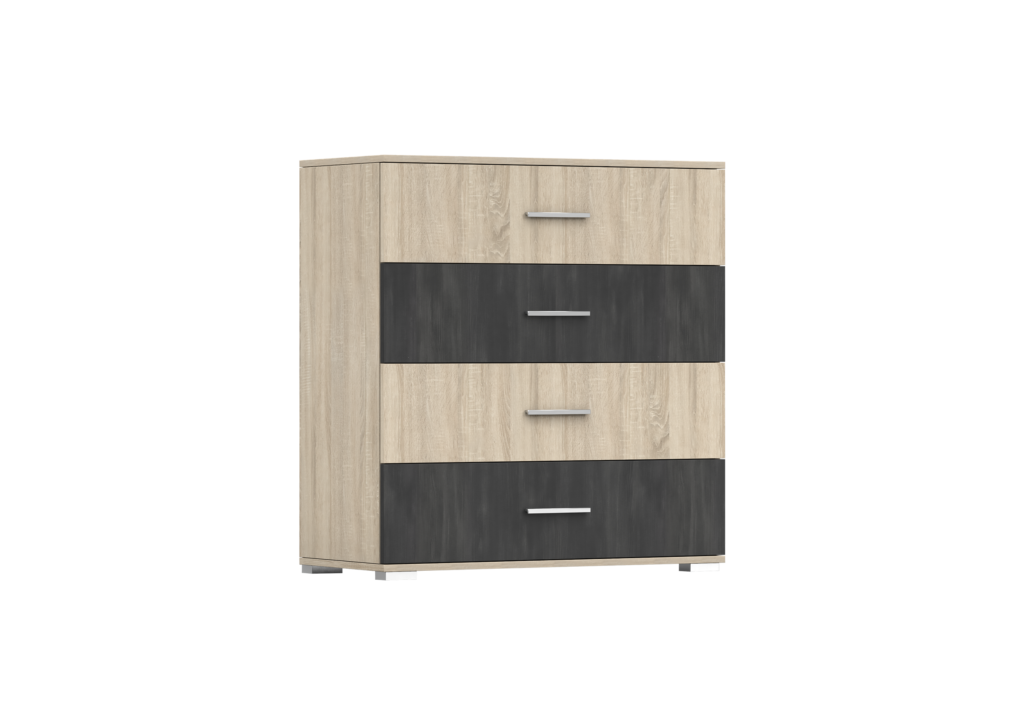 IDZ Komoda WENECJA 4S 46, 90 cm Dub Sonoma/Norská Borovice