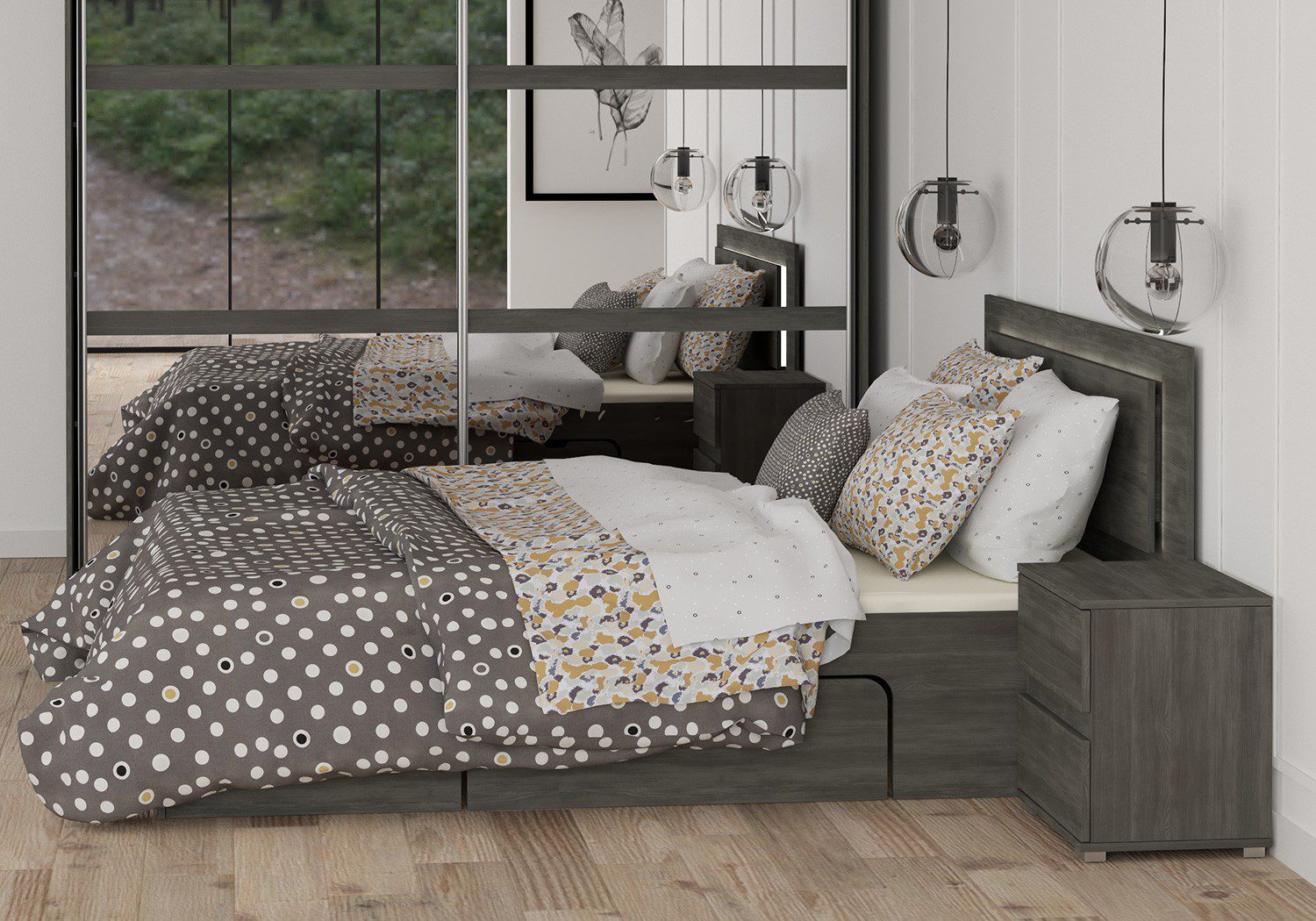 IDZ Noční stolek FABIO 23, 50 cm Norská borovice