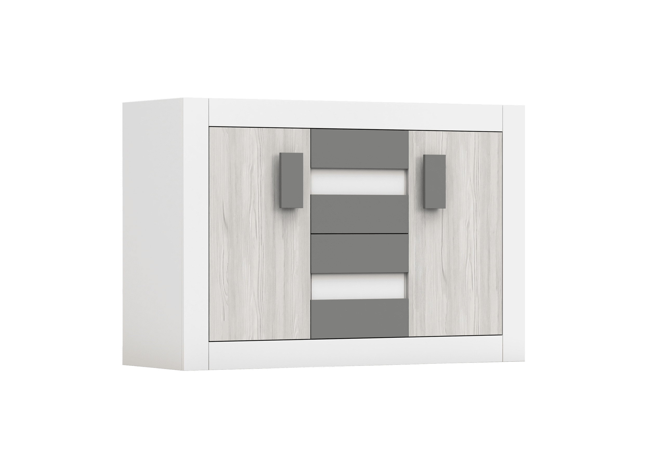 IDZ Komoda HELIOS 2D4S 27, 145 cm Dub Kathult/Bílá