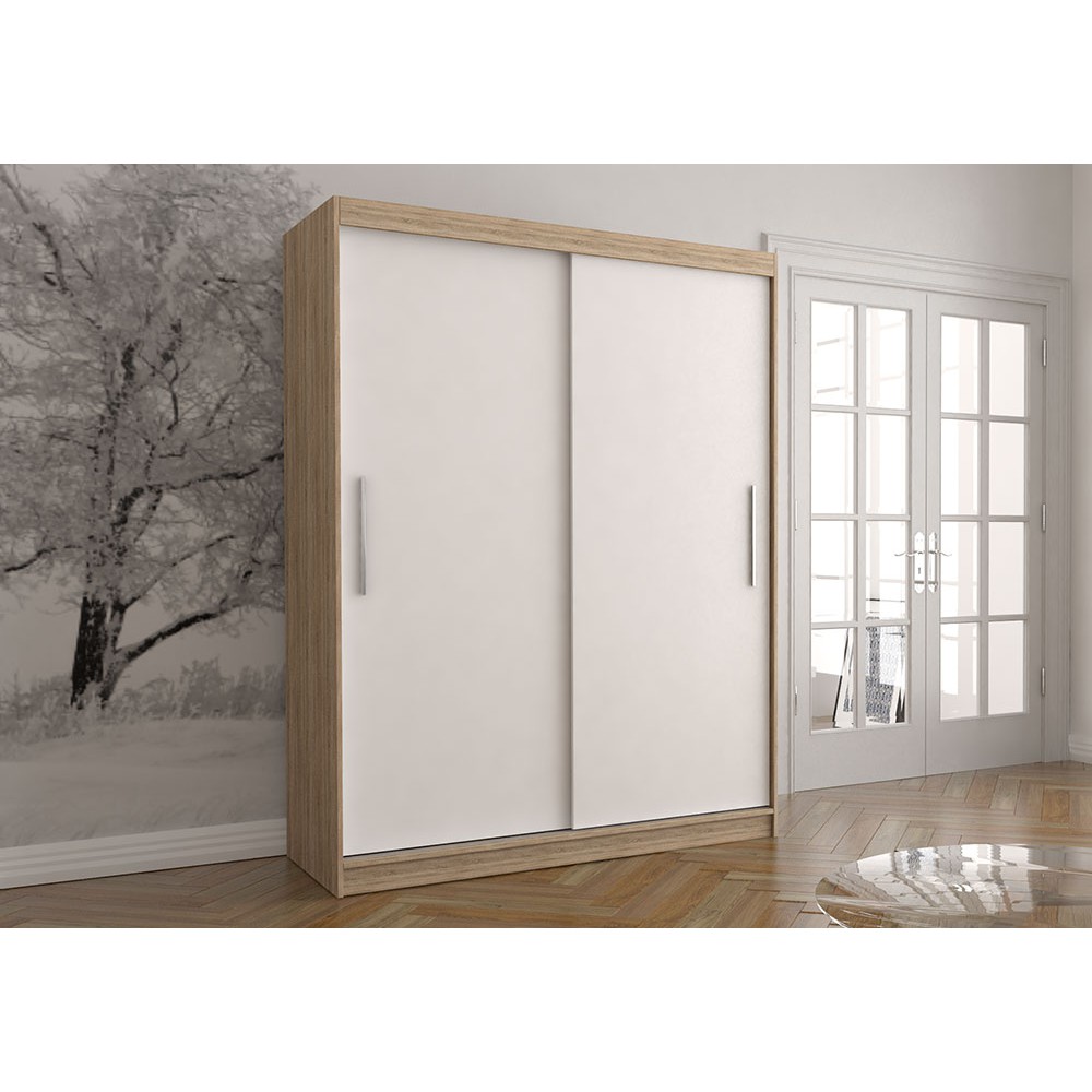 Levně IDZ Šatní skříň Neomi 04 (150 cm) Barva dřeva: Sonoma + Bílá