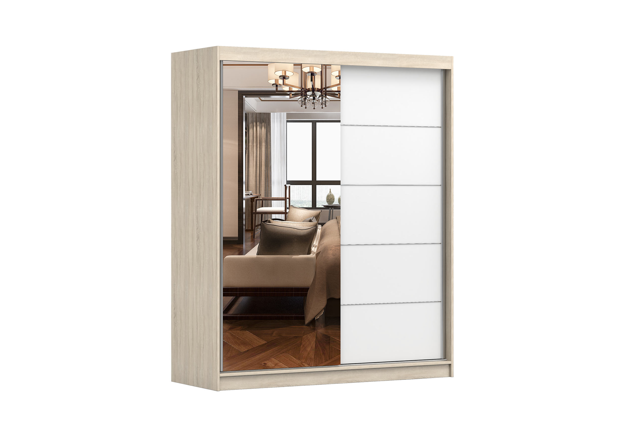 IDZ Šatní skříň BONO 05, 160 cm Barva dřeva: Sonoma + Bílá