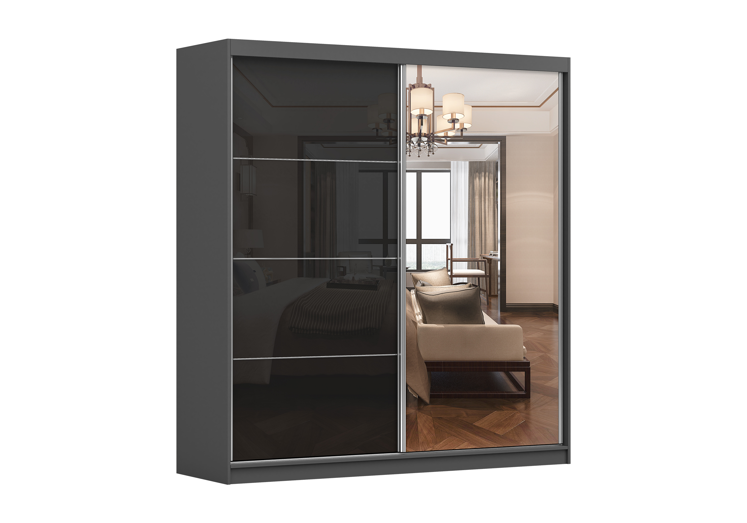 IDZ Šatní skříň MULTI 31, 203 cm Barva dřeva: Šedá