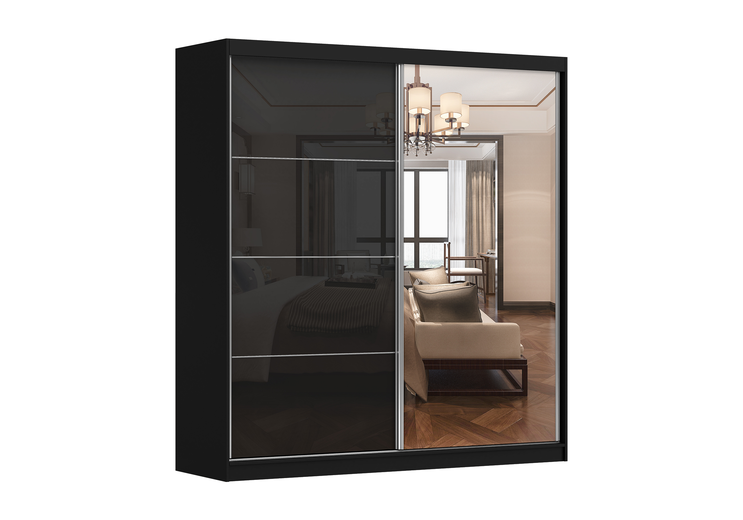 IDZ Šatní skříň MULTI 31, 203 cm Barva dřeva: Černá