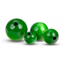 FK Dřevěné kulaté korálky - zelené 10 ks  - 1,6 cm
