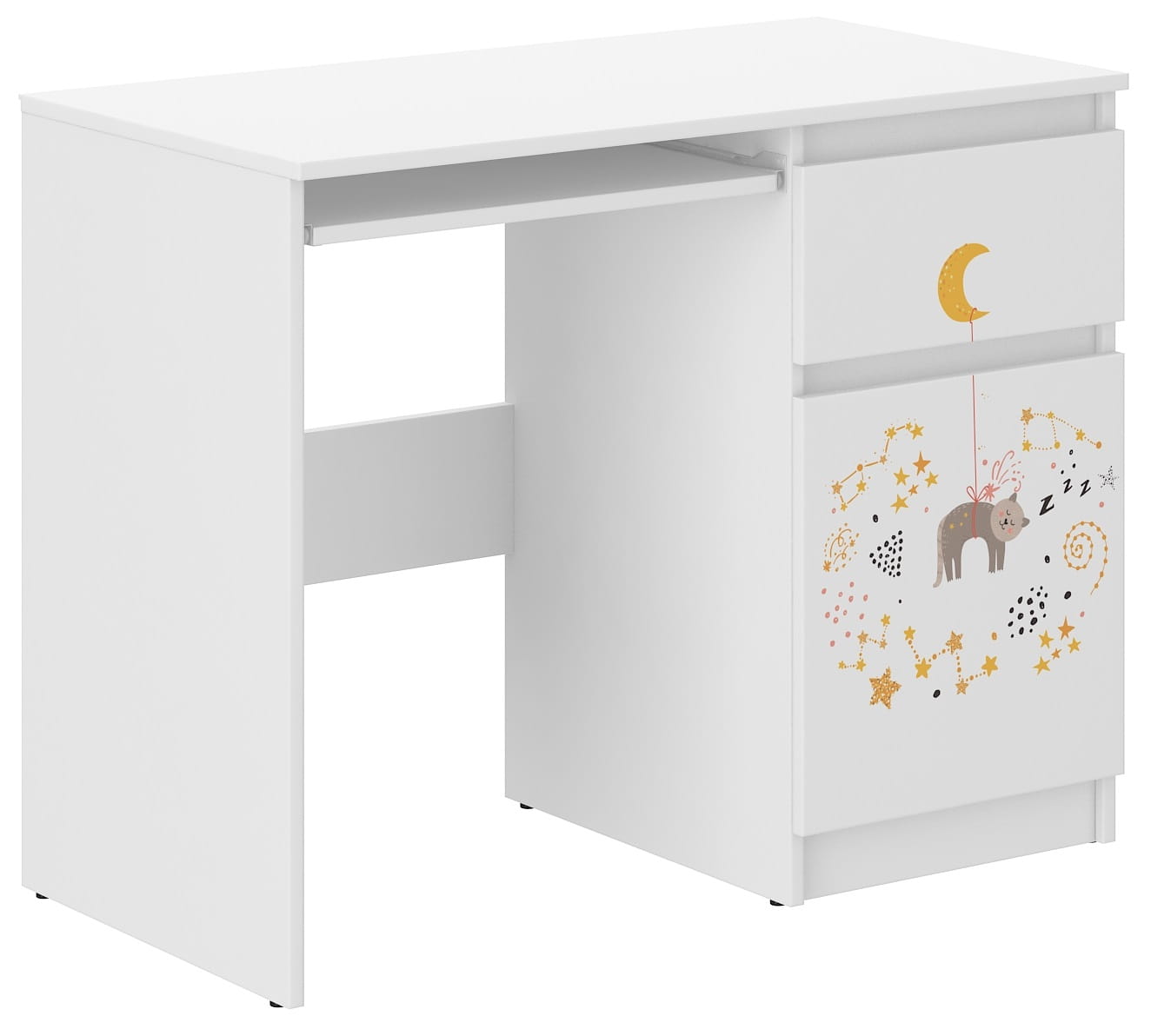 WD Dětský psací stůl 96 cm - Kočička