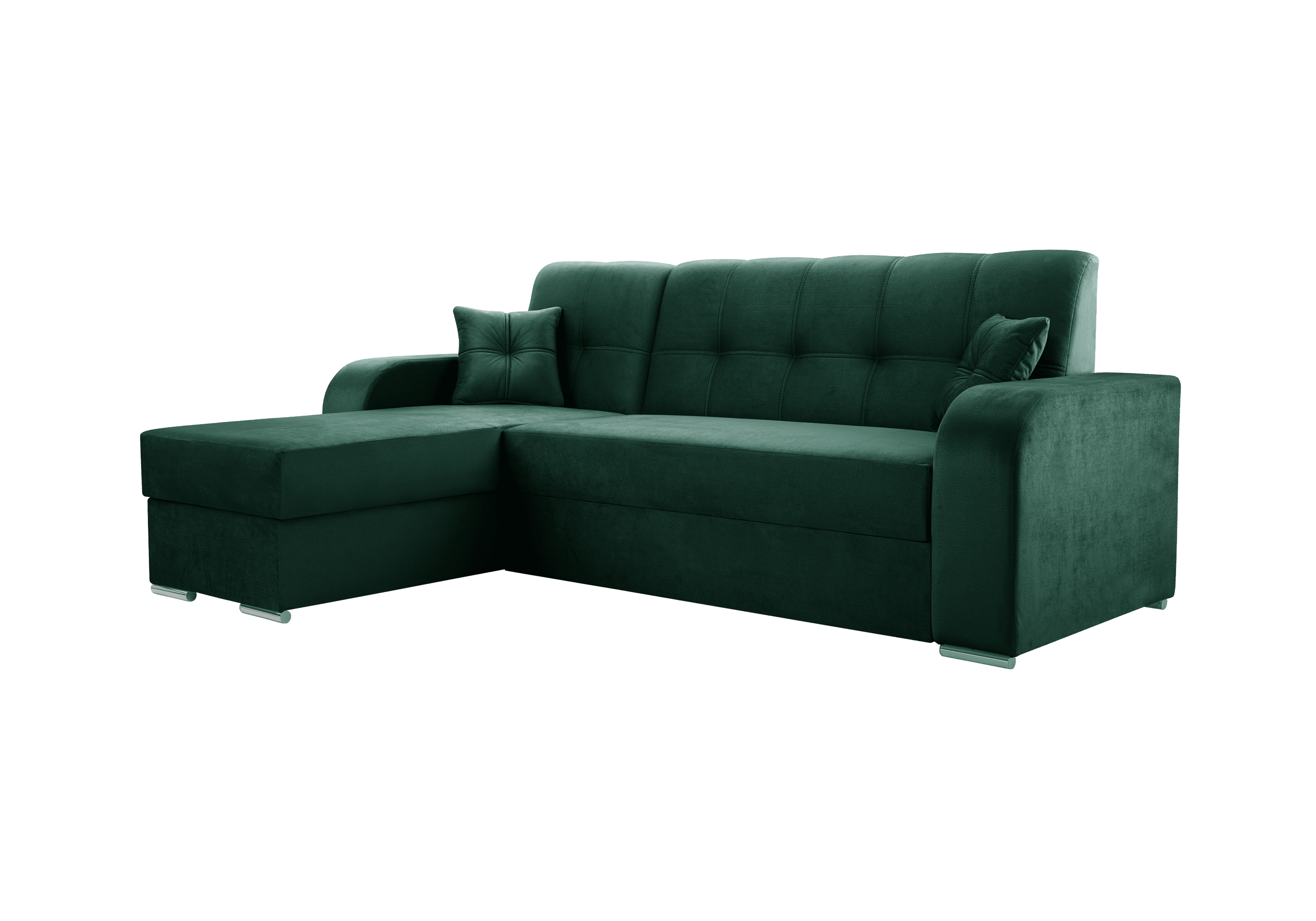 IDZ Rohová sedačka ORINOCO, 243 cm Roh sedačky: Levý roh, Barva látky: MONOLITH 37 (Smaragdově zelená)
