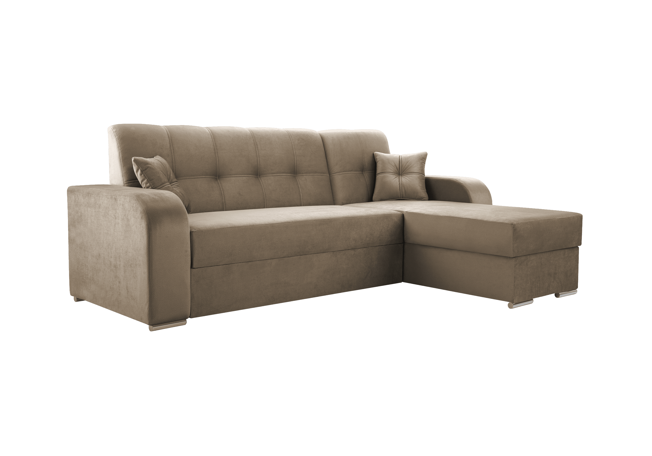 IDZ Rohová sedačka ORINOCO, 243 cm Roh sedačky: Pravý roh, Barva látky: MONOLITH 09 (Světlá kávová)