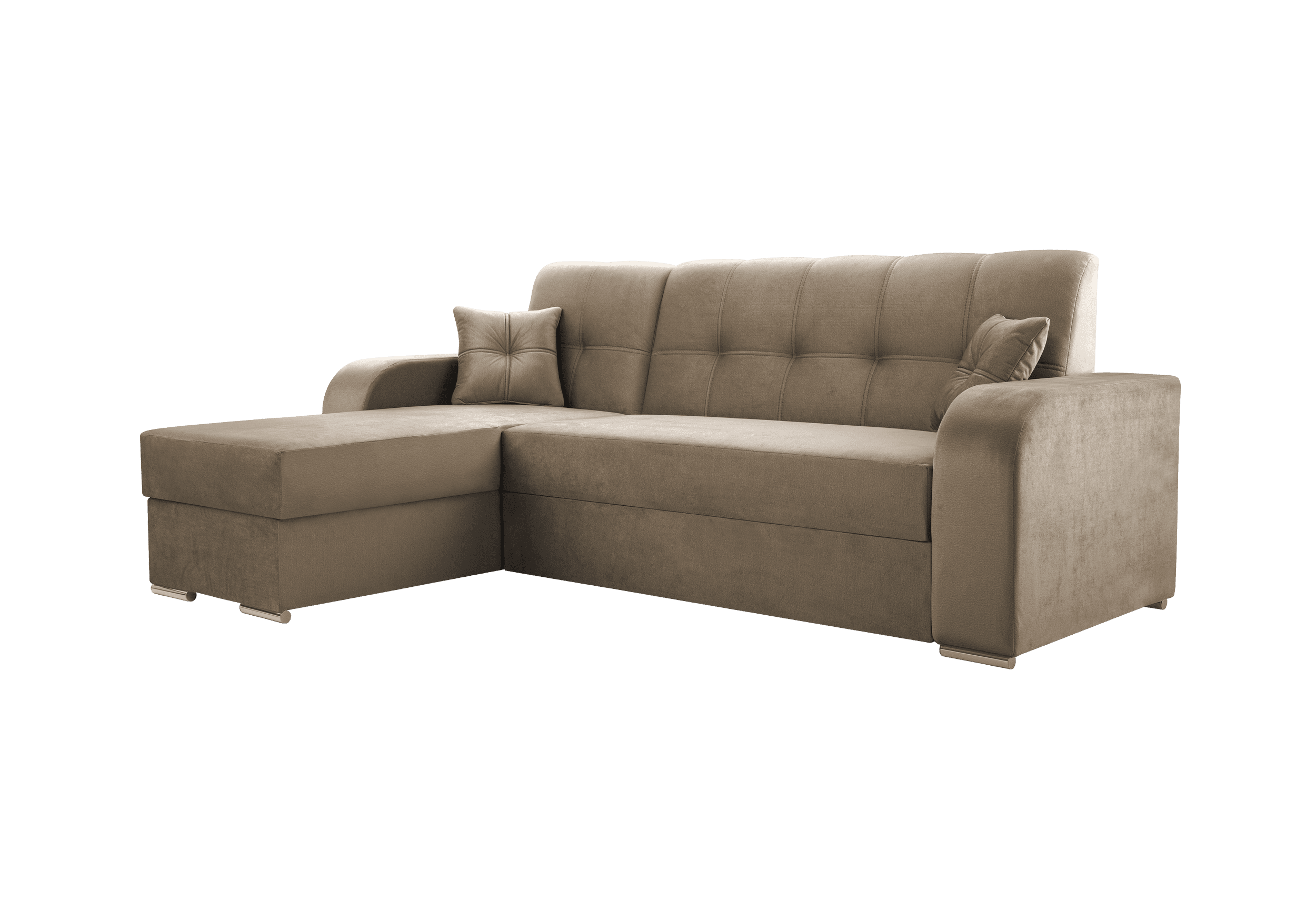 IDZ Rohová sedačka ORINOCO, 243 cm Roh sedačky: Levý roh, Barva látky: MONOLITH 09 (Světlá kávová)