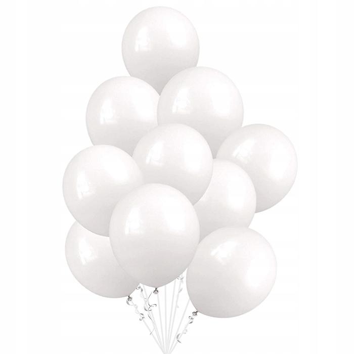 DT Bílé svatební balónky - 10 ks