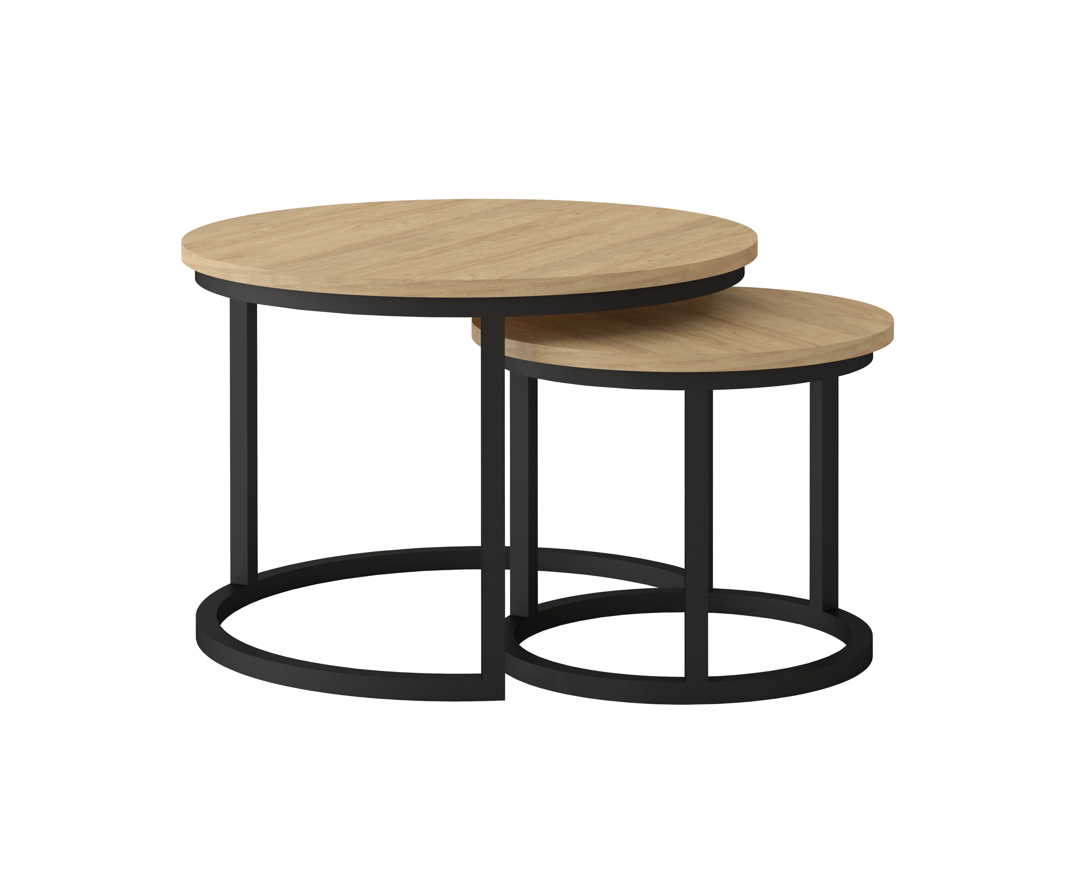 IDZ Konferenční stolek RONDO, Dub Sonoma/Černá