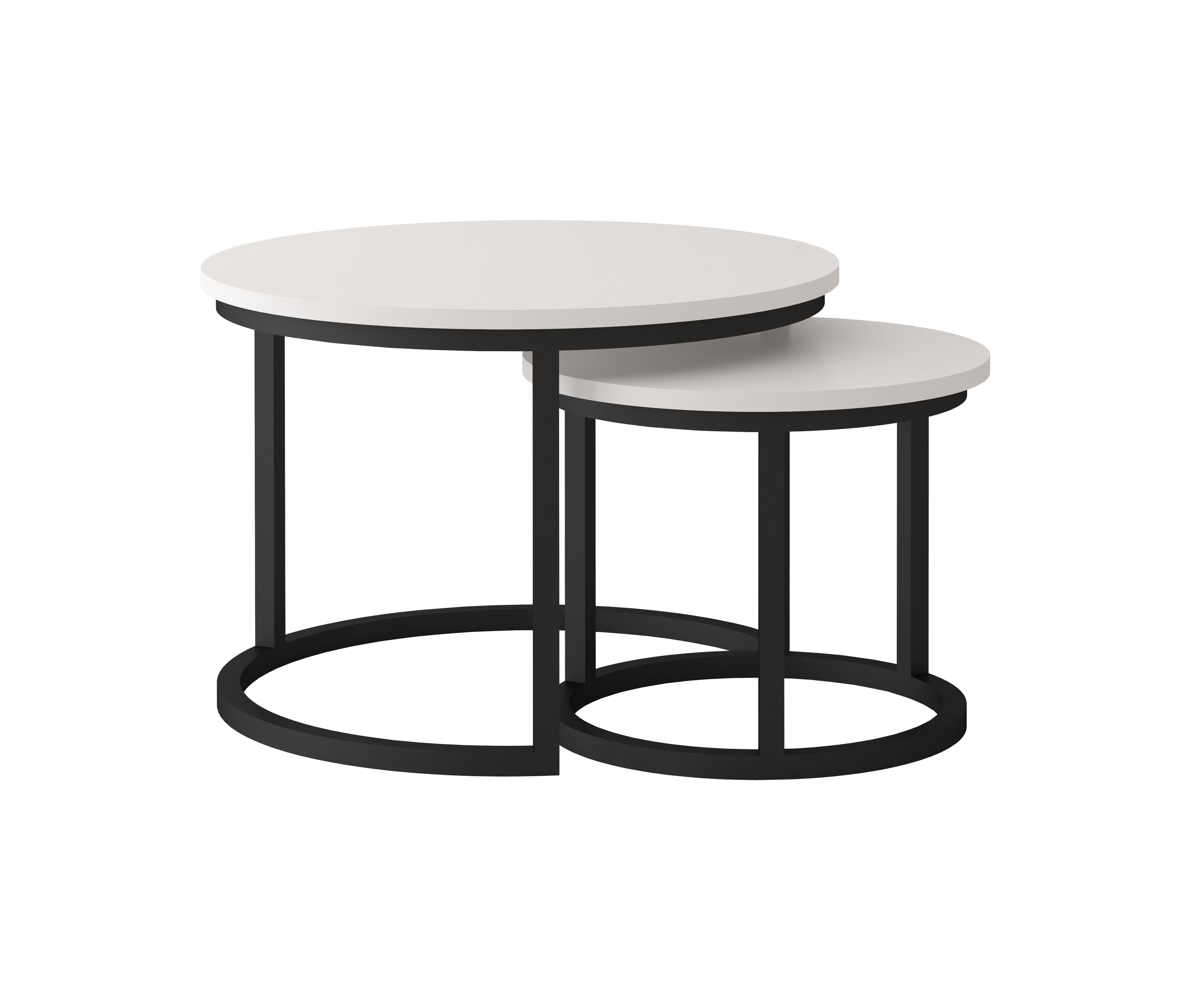 IDZ Konferenční stolek RONDO, Bílá/Černá