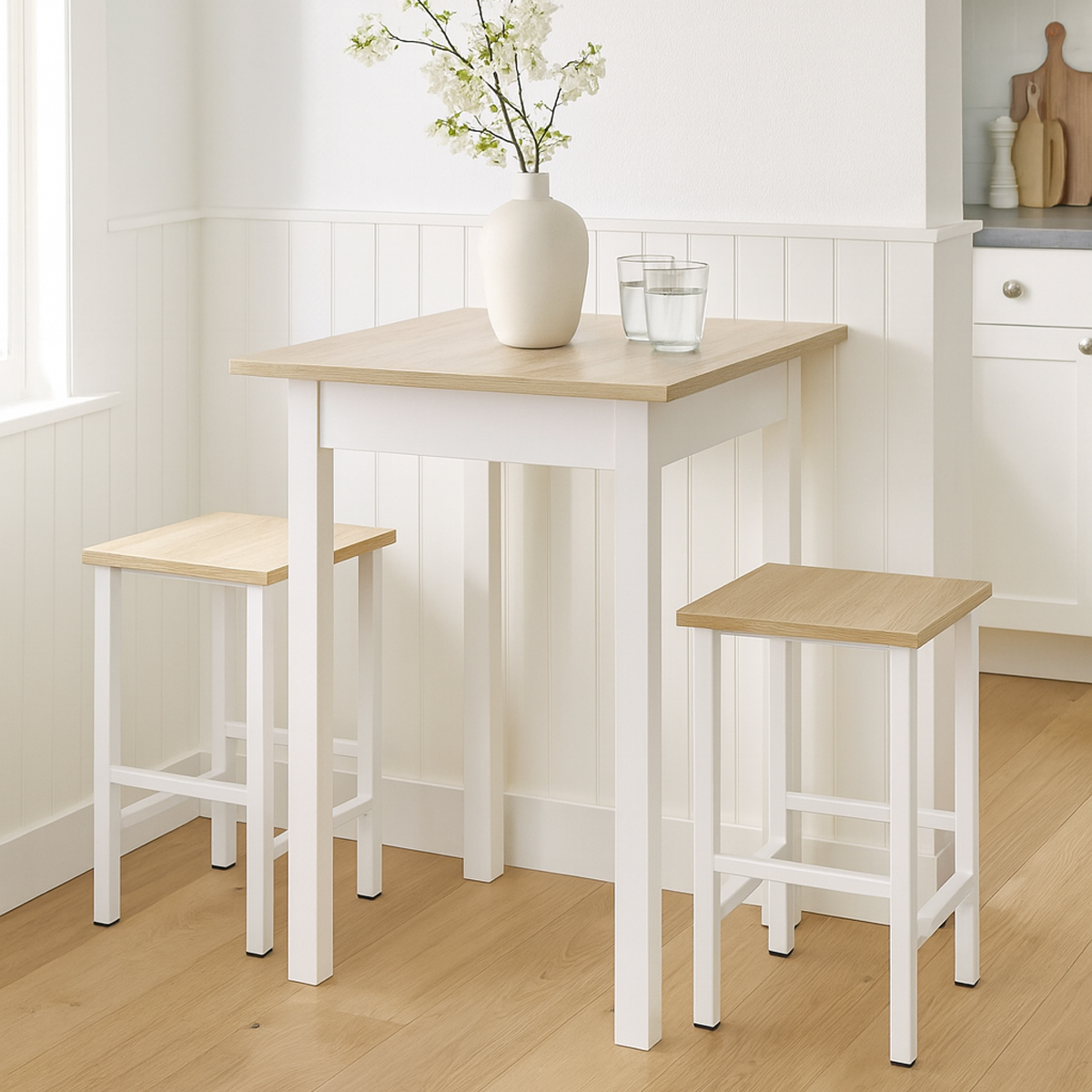 Dede Kuchyňský stůl MINI 60 x 60 cm -  dub sonoma / bílá