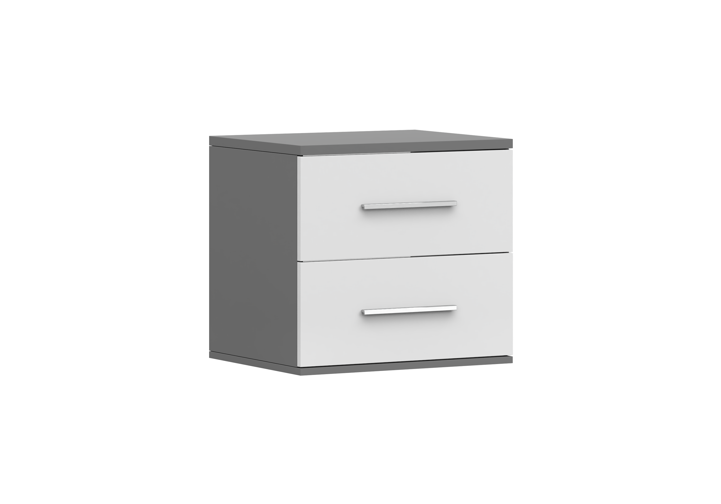 IDZ Noční stolek OMEGA II 22, 55 cm Bílá/Grafit