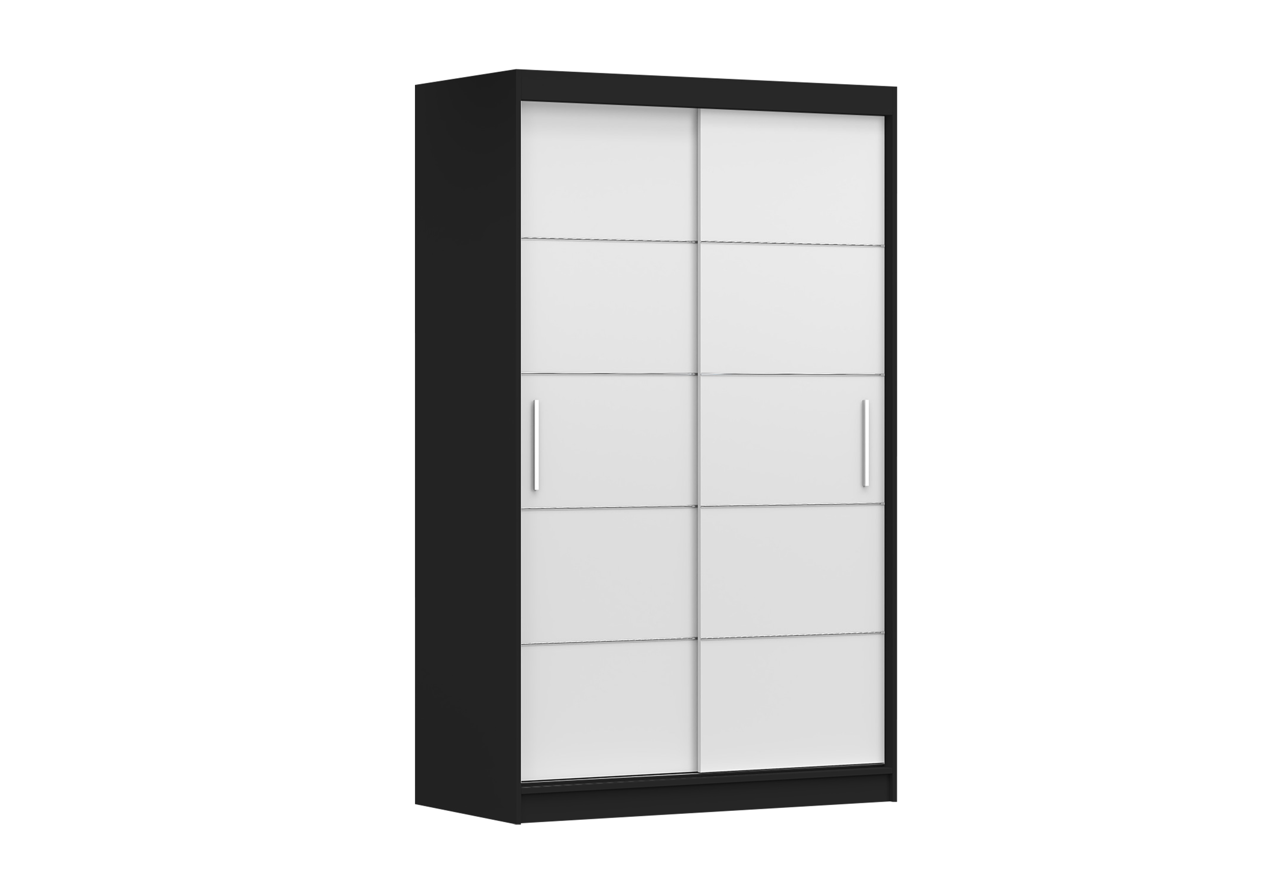 IDZ Šatní skříň NEOMI 06, 120 cm Barva dřeva: Černá + Bílá