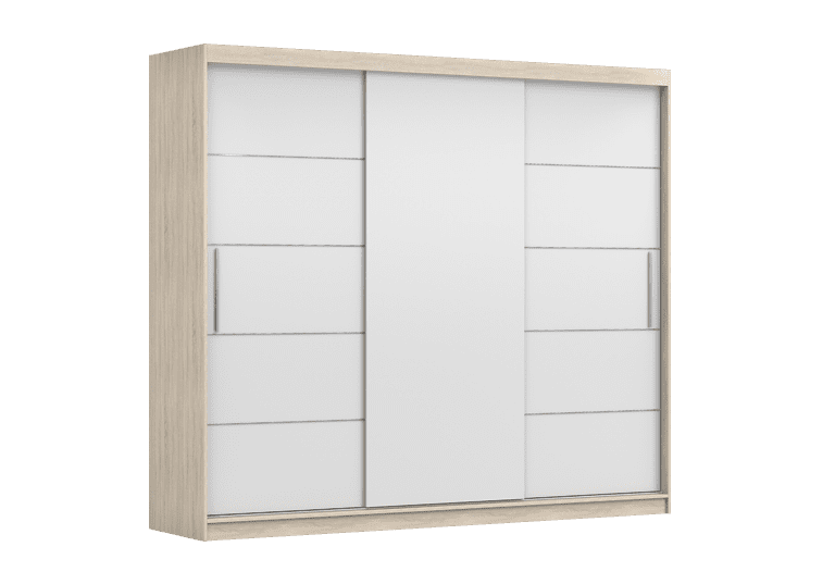 IDZ Šatní skříň ALBA II bez zrcadla, 250 cm Barva dřeva: Sonoma + Bílá