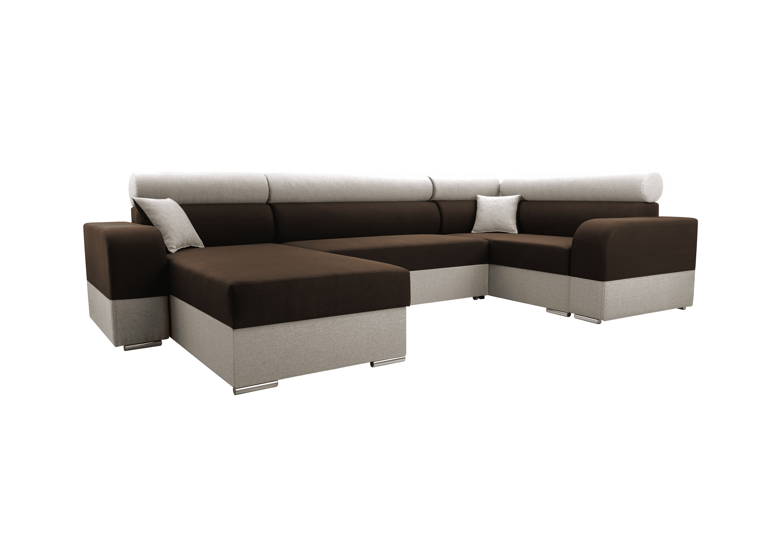 IDZ Rohová sedačka INFINITY SUPER do U, 332 cm Roh sedačky: Pravý roh, Barva látky: BAHAMA 08 + BAHAMA 33