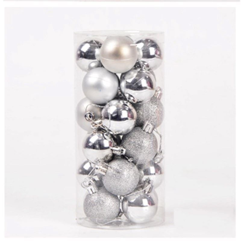 4L Sada vánočních ozdob 24 ks - stříbrné