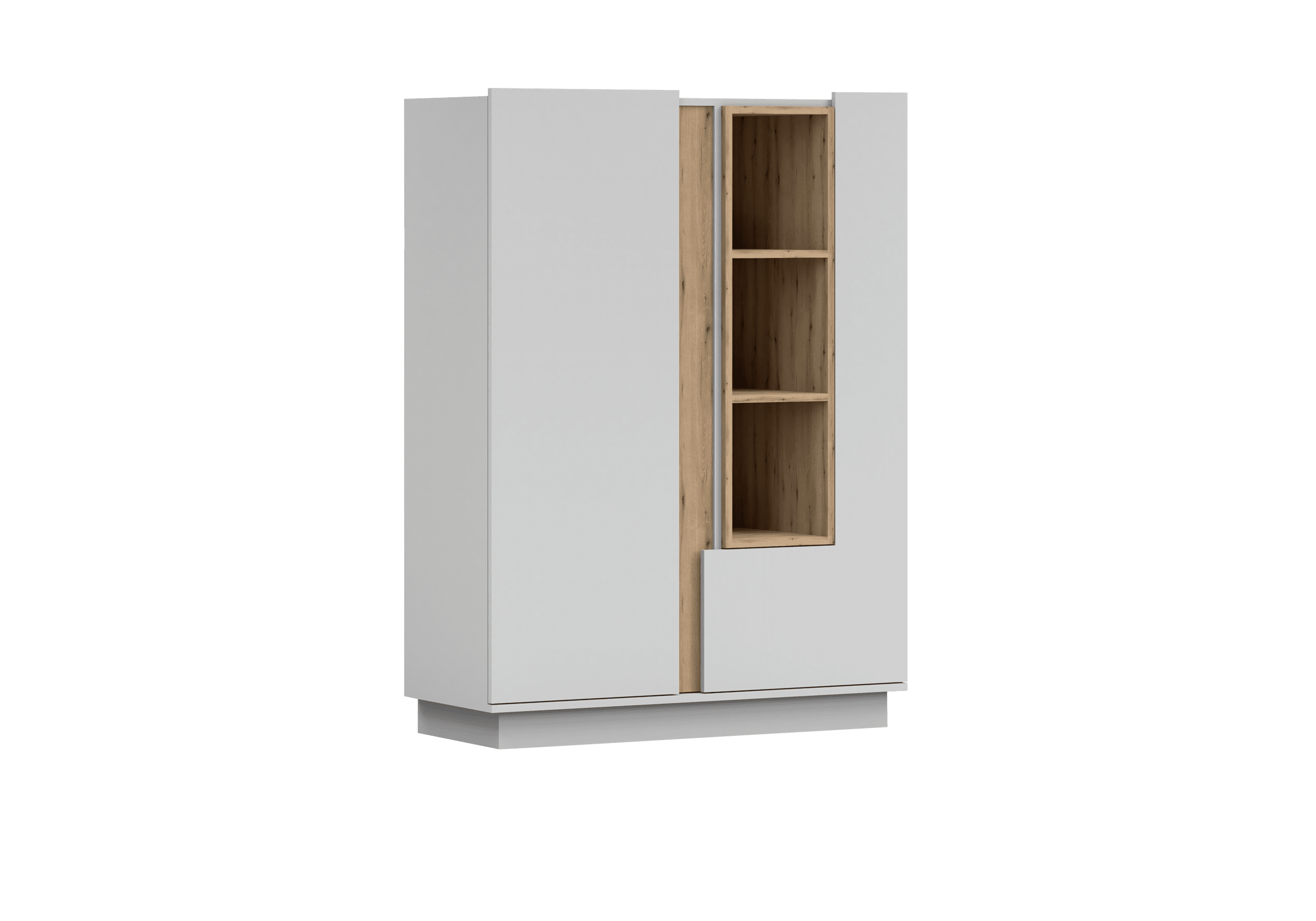 IDZ Knihovna GREY 07, 100 cm Bílá/Dub Artisan