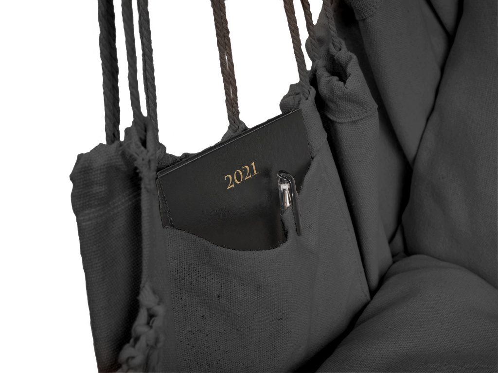 Produktové foto IK Hamaka - brazilská houpací síť s polštáři - šedá