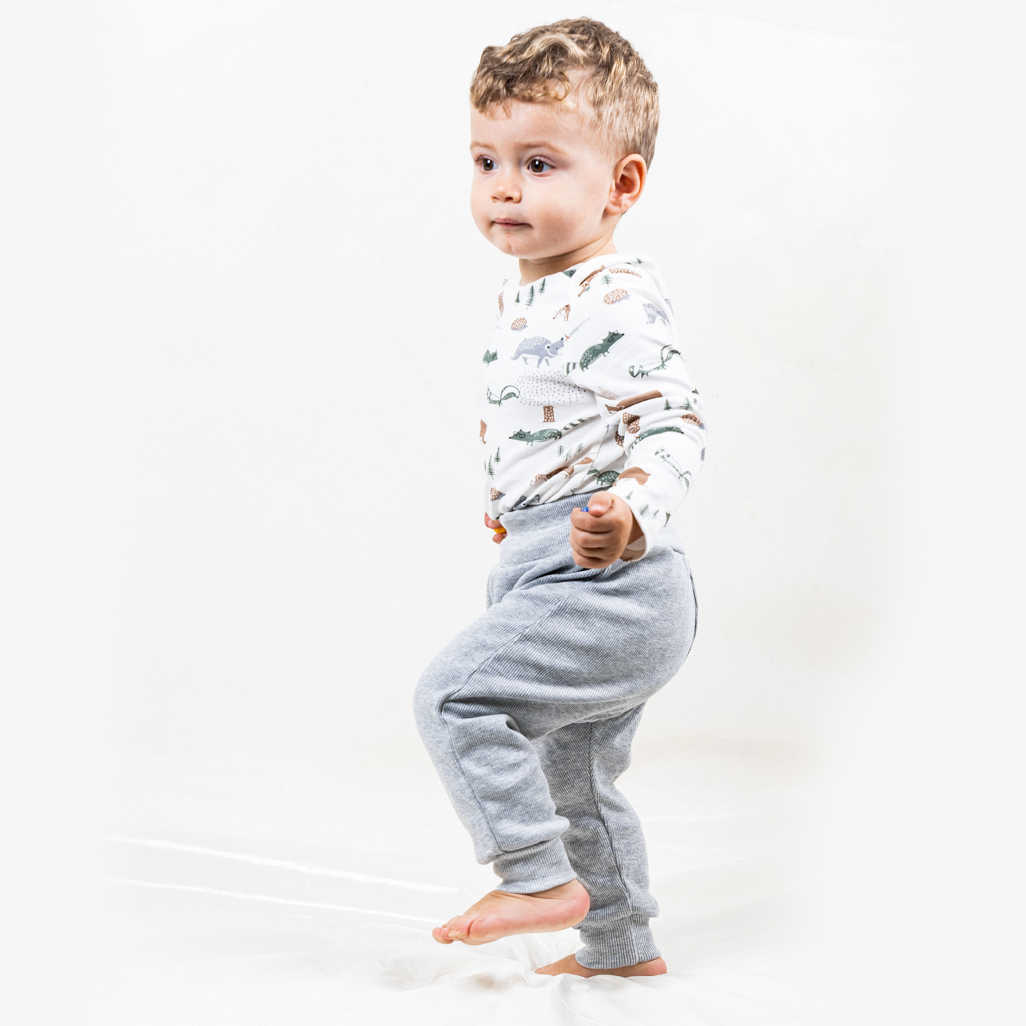 AND Dětské tepláčky - šedá, 9-12 m