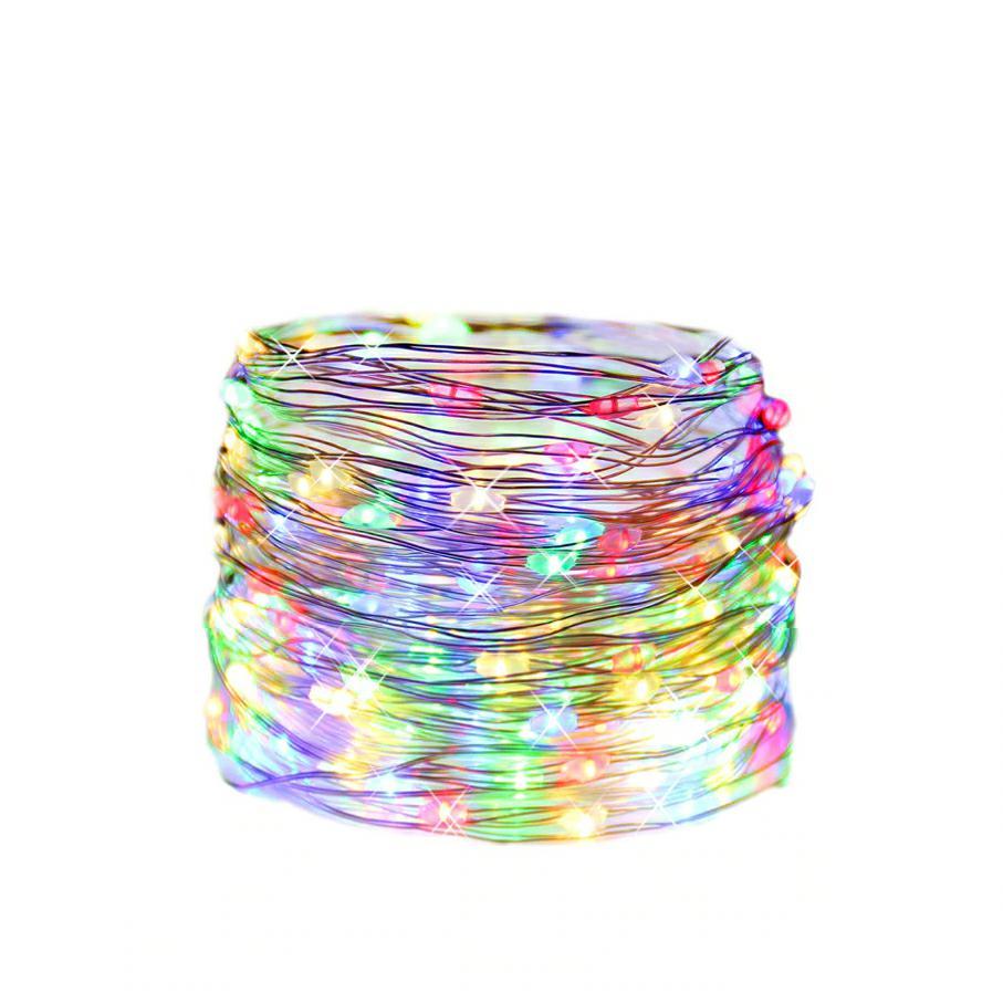 DT Světelný řetěz LED 50 světýlek - barevné světlo