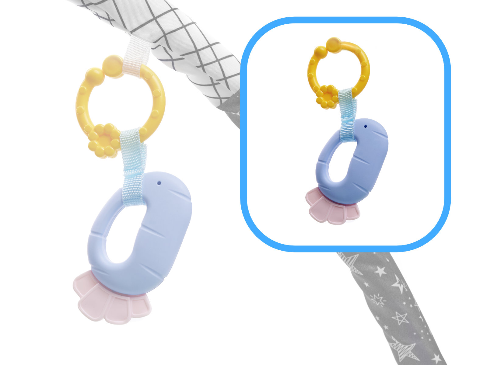 Produktové foto IK Hrací deka s balónky a příslušenstvím - šedá