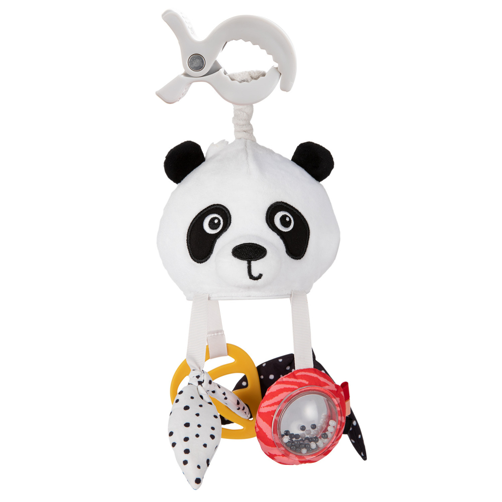 Levně Canpol babies Senzorická závěsná cestovní hračka PANDA s klipem BabiesBoo