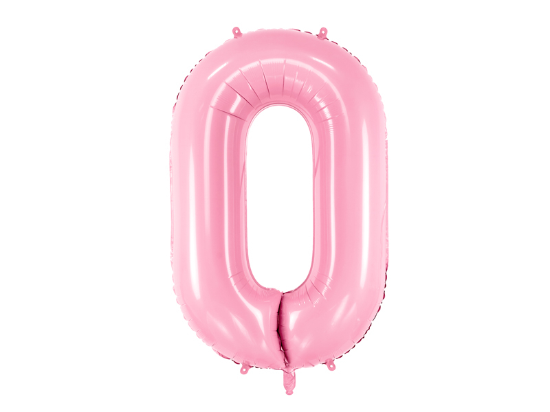 PCo Balónek fóliový "0" - růžová