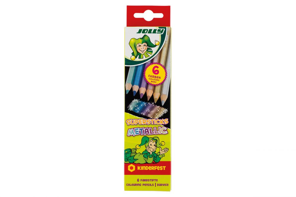 NEF Metalické pastelky Supersticks, 6 barev