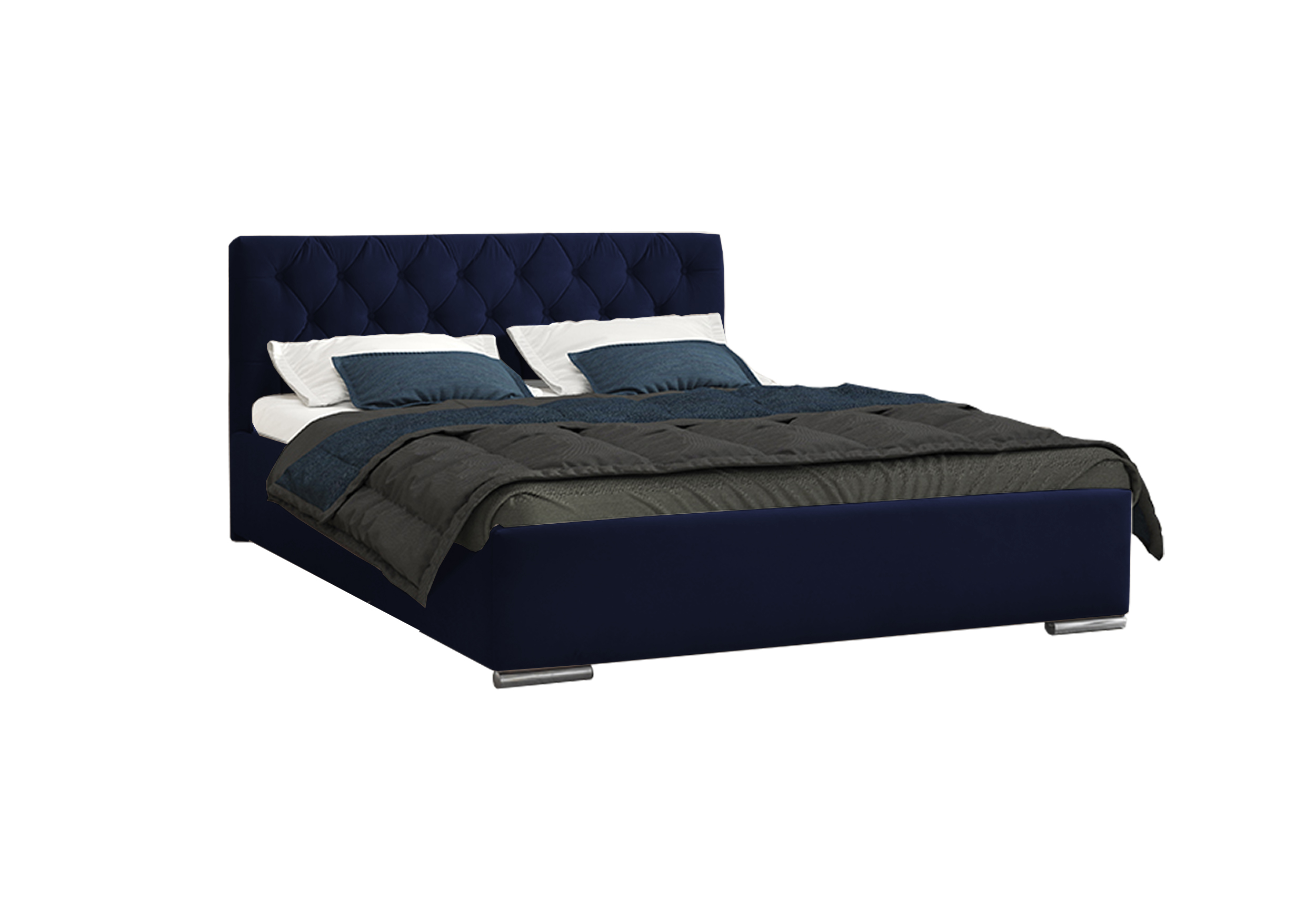 Levně Eka Čalouněná postel ELEGANT - Fresh 90x200 cm Barva látky - Fresh: Modrá (11), Úložný prostor: S kovovým rámem úložného prostoru