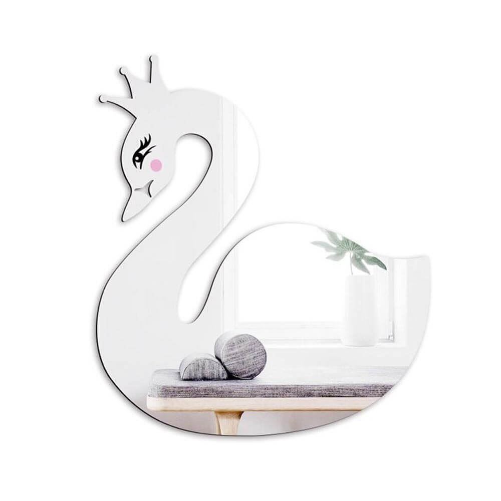 4L Zrcadlo do dětského pokoje - labuť