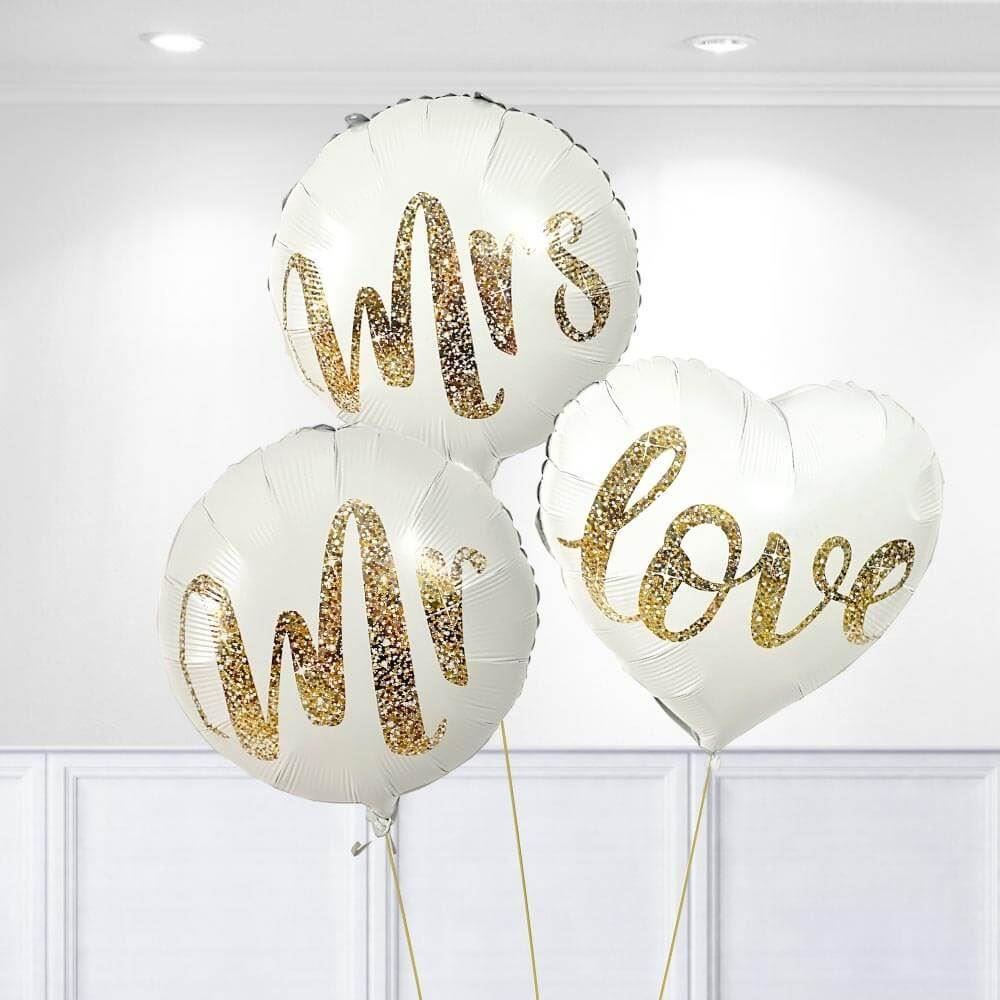 Levně 4L Sada svatebních balónků - MR & MRS