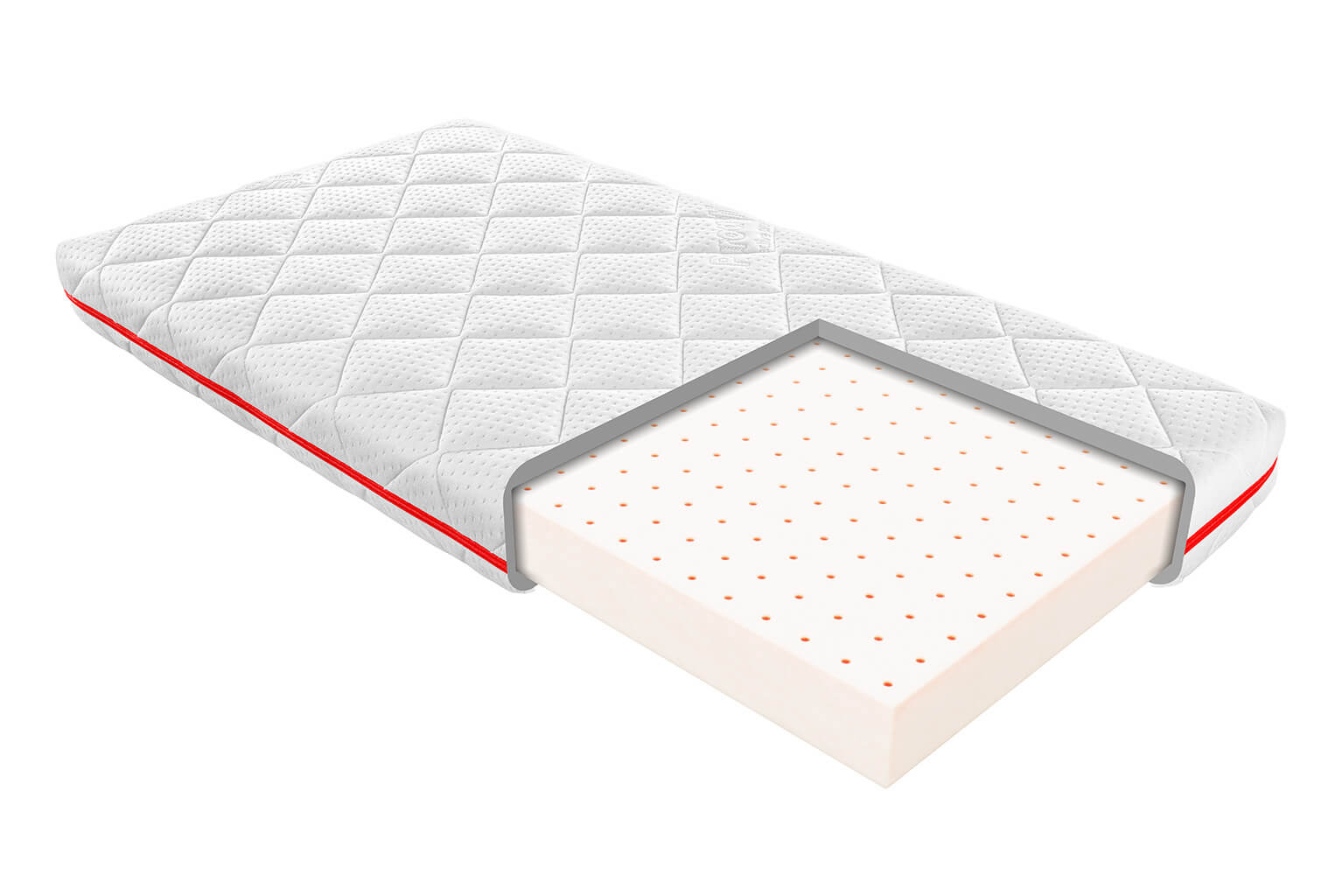 POLJANA Dětská matrace FINI s latexem 120 x 60 cm, 10 cm H2,5