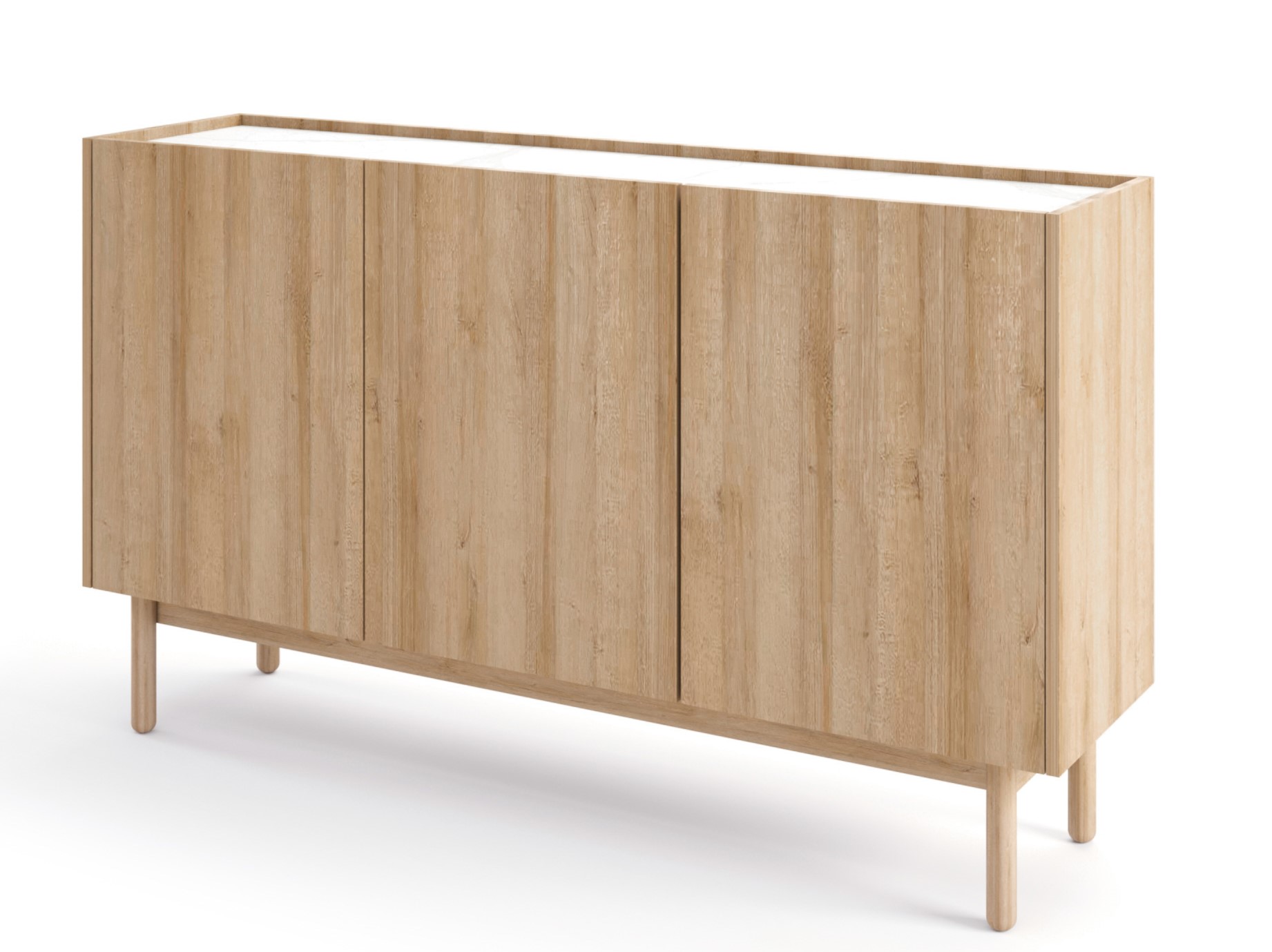 PSK Komoda BORA, Riviera/Marmur Bianco 144 cm