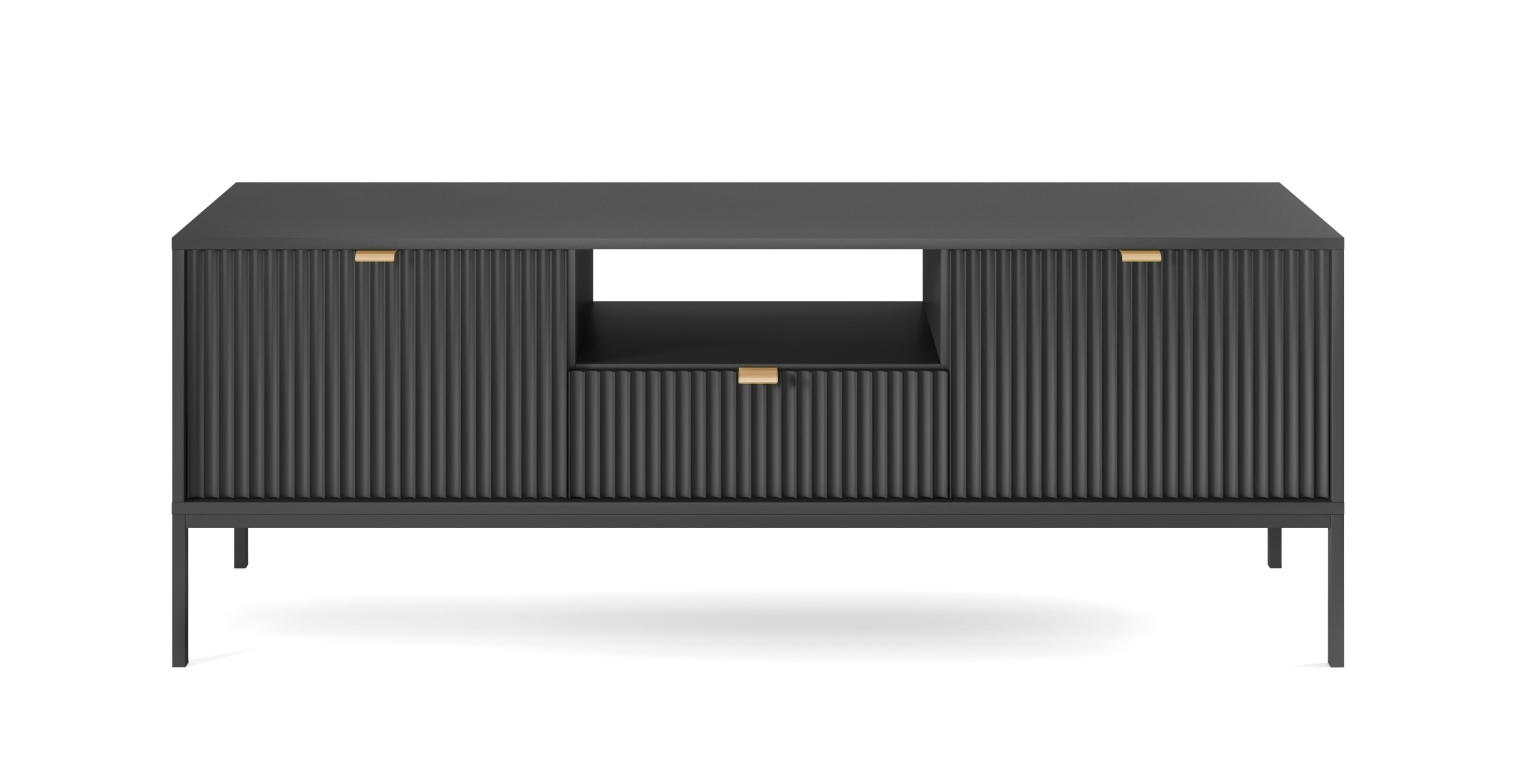 PSK Televizní stolek NEMO, Černá 154 cm Dekor nohou: Černé