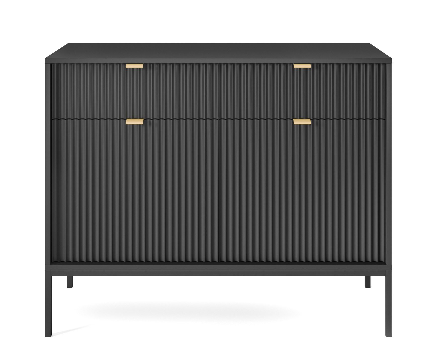 PSK Komoda NEMO KSZ104, Černá 104 cm Dekor nohou: Černé