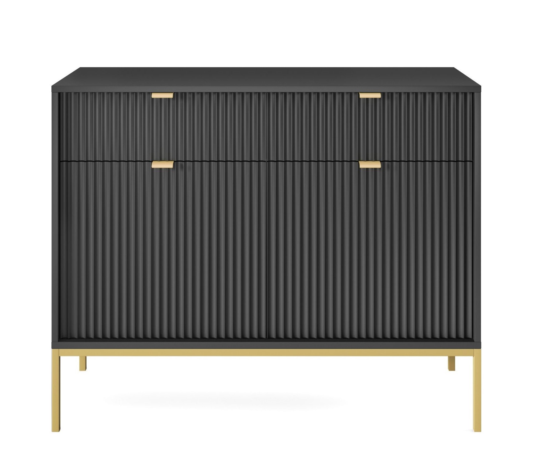 PSK Komoda NEMO KSZ104, Černá 104 cm Dekor nohou: Zlaté