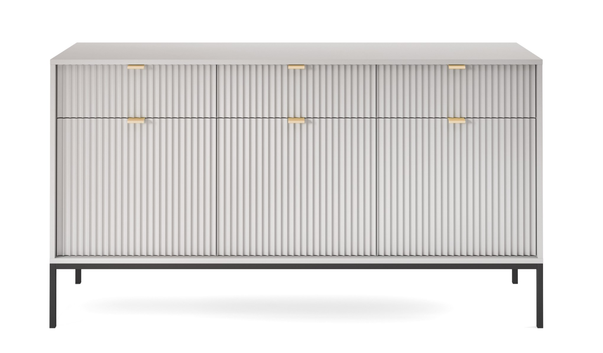 PSK Komoda NEMO KSZ154, Šedá 154 cm Dekor nohou: Černé