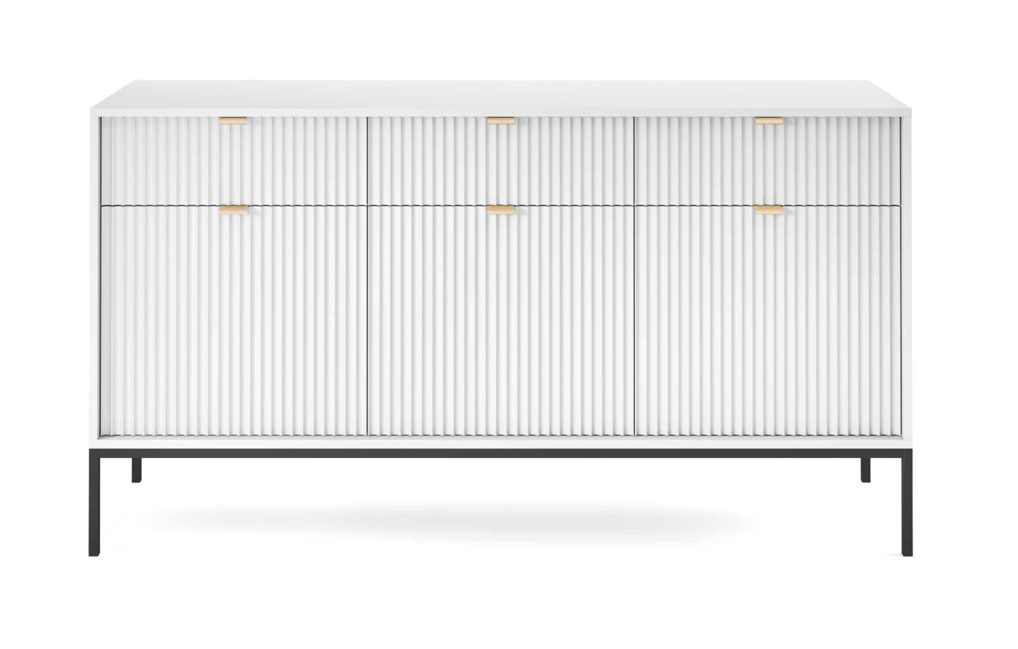PSK Komoda NEMO KSZ154, Bílá 154 cm Dekor nohou: Černé