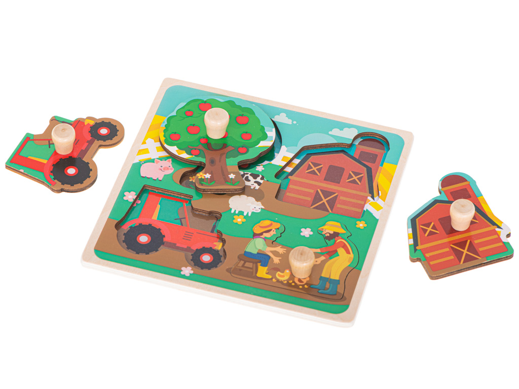 Produktové foto IK Dřevěná dětská vkládačka - Statek