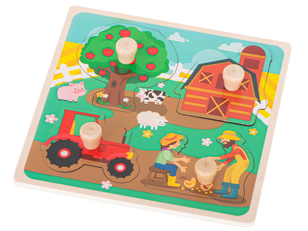 Produktové foto IK Dřevěná dětská vkládačka - Statek