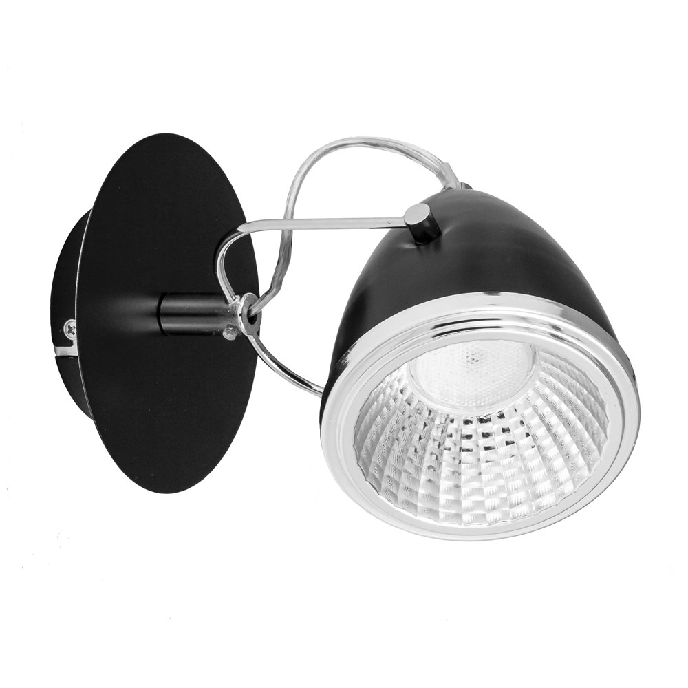 Levně TPS Nástěnné osvětlení Oliver Incl. 1xGU10 LED 5,5W - Černá / Chrom